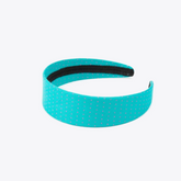 Teal Headband Pink Dots