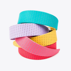 Teal Headband Pink Dots