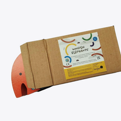 Wood Elephant Toy | Contemporary Colors