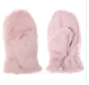 RKH Teddy Fur Mittens Pink