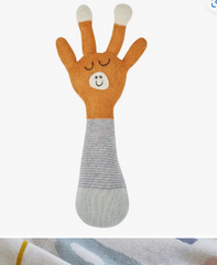 SH Cotton Knit Baby Rattle Toy - Giraffe