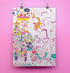 OMY POSTER LILY UNICORN