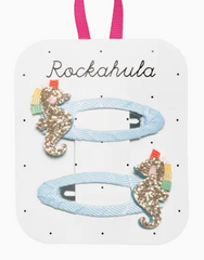 RKH -Glitter Rainbow Seahorse Clips