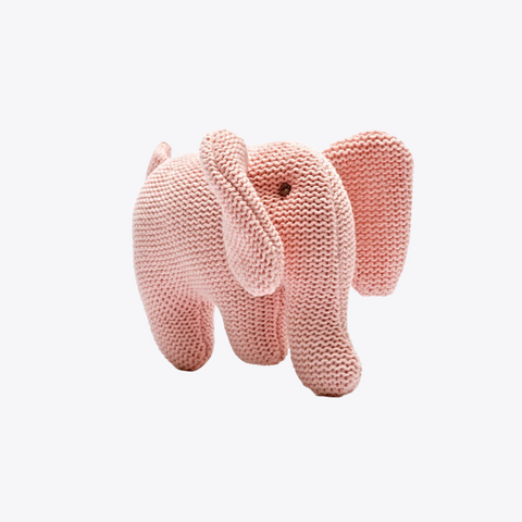 Pink Elephant | Knit Rattle