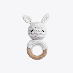 Bunny | White Teething Rattle