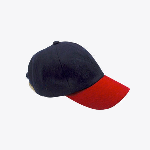 Wool Cap | Navy & Red