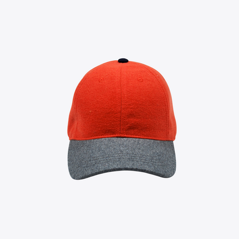 Wool Cap | Orange & Grey