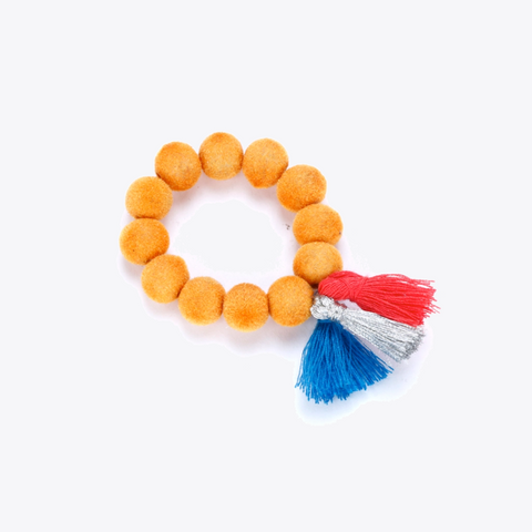 Fuzzy Bead Bracelet Orange