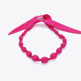Covered Bead Necklace Pink
