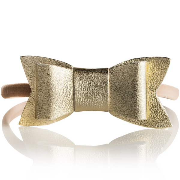 BRB BABY BOW HEADBAND GOLD