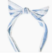 Blue Stripy Tie Headband