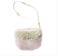 RKH Sequin Fur Bag - Lilac